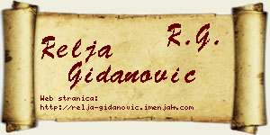 Relja Gidanović vizit kartica